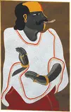 Untitled by Thota Vaikuntam, Gouache on paper pasted on paper board, sold Mar 2014