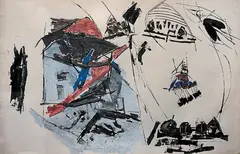 Untitled by Ram Kumar, Acrylic on paper, offered Mar 2014