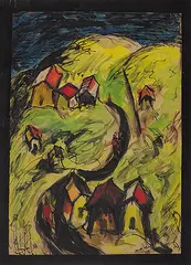 Untitled by Hari Ambadas Gade, Watercolour, pen and ink on mount board, sold Mar 2014