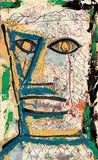 Untitled by F. N. Souza, Oil, ball point pen and mixed media on paper laid on card, sold Mar 2014