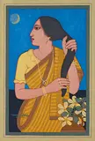 Untitled by Lalu Prasad Shaw, Tempera on paper board, sold Mar 2014