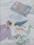 Love Time by Dharamanarayan Dasgupta, Coloured pencil and waterColour on paper, offered Mar 2014