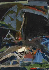 Untitled by S. H. Raza, Acrylic on board, sold Nov 2013