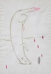 Untitled by Mithu Sen, Mixed media on paper, sold Nov 2013