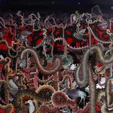 Trapped by C Bhagyanath, Oil and acrylic on canvas, sold Nov 2013