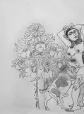 Untitled by K. Laxma Goud, Graphite on paper, sold Nov 2013