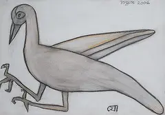 Untitled by Jogen Chowdhury, Pastel on paper, sold Nov 2013