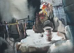 Untitled by Paresh Maity, Watercolour on paper board, sold Nov 2013