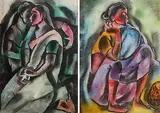 Untitled by A Rajeshwara Rao, Watercolour, pen and ink on paper, sold Nov 2013