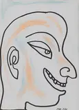 Untitled by Jogen Chowdhury, Pastel and marker, sold Nov 2013