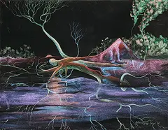 Untitled by Dhananjay Singh, Acrylic on paper, sold Nov 2013