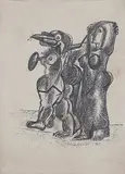Untitled by Himmat Shah, Ink on paper, sold Aug 2013