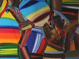 Ghost Stretched Bodies by Bose Krishnamachari, Acrylic on canvas, sold Aug 2013