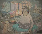 Uma by Dhruvi Acharya, Oil on canvas, sold Aug 2013