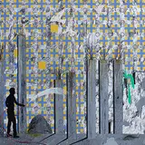 Urban Tension II by Alok Bal, Acrylic and emulsion on canvas, sold Aug 2013