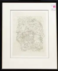 Zoo by Arthur Okamura, 1967, etching, sold Mar 2026
