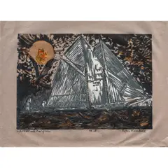 Untitled by Byron Randall, woodblock, sold Apr 2026