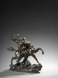 Thésée combattant le centaure Biénor by Antoine-Louis Barye, Bronze à patine brun richement nuancé, sold Sep 2024