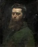 Autoportrait by Hippolyte Chaignet, Huile sur toile (Toile et châssis d'origine), sold Sep 2024