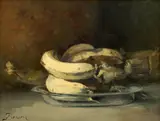 Le plateau de bananes by François Bonvin, Huile sur panneau, sold Sep 2024