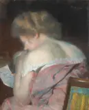 La lettre by Paul-Albert Besnard, Pastel, sold Sep 2024