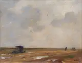 Le retour de classe by André Devambez, Huile sur carton, sold Sep 2024