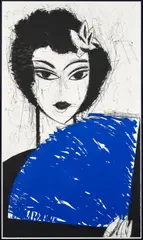 Mujer Con Abanico I by Manolo Valdés, 2007, Eau-forte et aquatinte en couleurs, sold May 2024