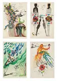 Alice in Wonderland by Salvador Dalí, In-folio (430x290), en feuilles, sous couverture toilée rempliée, couverture à lacets., sold May 2024