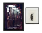 Derrière la vitre - 1996 by Ernest Pignon-Ernest, 1997, Pierre noire sur papier et tirage photographique, sold Jun 2024