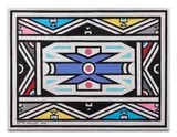 Ndebele Abstract 21 by Esther Mahlangu, 2014, Acrylique sur toile, sold Jun 2024