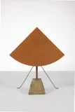 Guéridon Arbalète by Thierry Husson, 1988, Base en béton, structure en fer patiné, plateau mobile en MDF,, sold Oct 2024