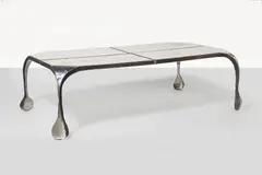 Table Light by Ron Arad, 1988, Structure en acier inoxydable et acier soudé, jointure du plateau en acrylique, sold Oct 2024