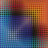Vascoeuil by Victor Vasarely, 1967-70, Acrylique sur toile, sold Jun 2024
