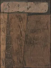 Petite effigie palimpseste 2 by Georges Noël, 1965, Technique mixte sur toile, sold Jun 2024