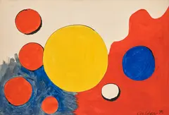 Sun shine by Alexander Calder, 1976, Gouache et encre sur papier, sold Jun 2024