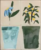 Fleurs n°145/146 by Gérard Gasiorowski, 1979, Acrylique sur quatre papiers forts, sold Jun 2024
