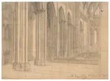 Etude pour 'Première Communion', de la première série du 'Poème de l'âme' by Louis Janmot, Crayon, estompe et rehauts de craie blanche, sur papier, avec mise au carreau, sold Mar 2024