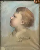 Portrait présumé de Norbert Janmot, âgé d'un an, fils de l'artiste by Louis Janmot, Pastel sur trait de crayon, sold Mar 2024