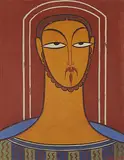 Untitled by Jamini Roy, Gouache on board, sold Dec 2013