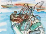 Untitled by Bhupen Khakhar, Watercolour on paper, sold Dec 2013