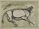 Kultura by Tyeb Mehta, Lithograph on paper, sold Dec 2013