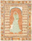 Many Matters Remain Unexplained by Talha Rathore, Gouache, collage, block printing and thread on Wasli, sold Sep 2013