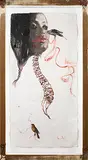 Occasional Disagreement by Mithu Sen, Mixed media on handmade paper pasted on board, sold Sep 2013