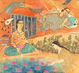 The Future is the Past is the Present by Dhruvi Acharya, Acrylic on canvas, sold Sep 2013