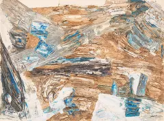Untitled by Ram Kumar, Acrylic on paper, sold Sep 2013
