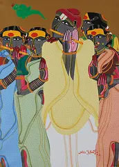 Untitled by Thota Vaikuntam, Acrylic on canvas, sold Sep 2013