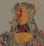 Untitled by K. Laxma Goud, Collage of paper cuts and ink on paper pasted on paper, sold Sep 2013