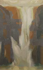Of Cliff and Fall III by Jehangir Sabavala, Oil on canvas, sold Jun 2013