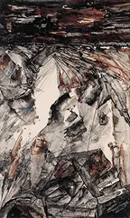 Untitled by Ram Kumar, Acrylic on paper, sold Jun 2013