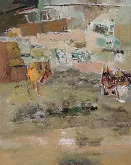 Untitled by Ram Kumar, Acrylic on canvas, sold Jun 2013